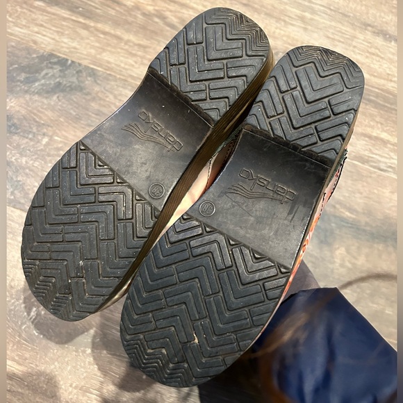 Floral Pink Poppy Dansko Mules/Clogs - Picture 9 of 14